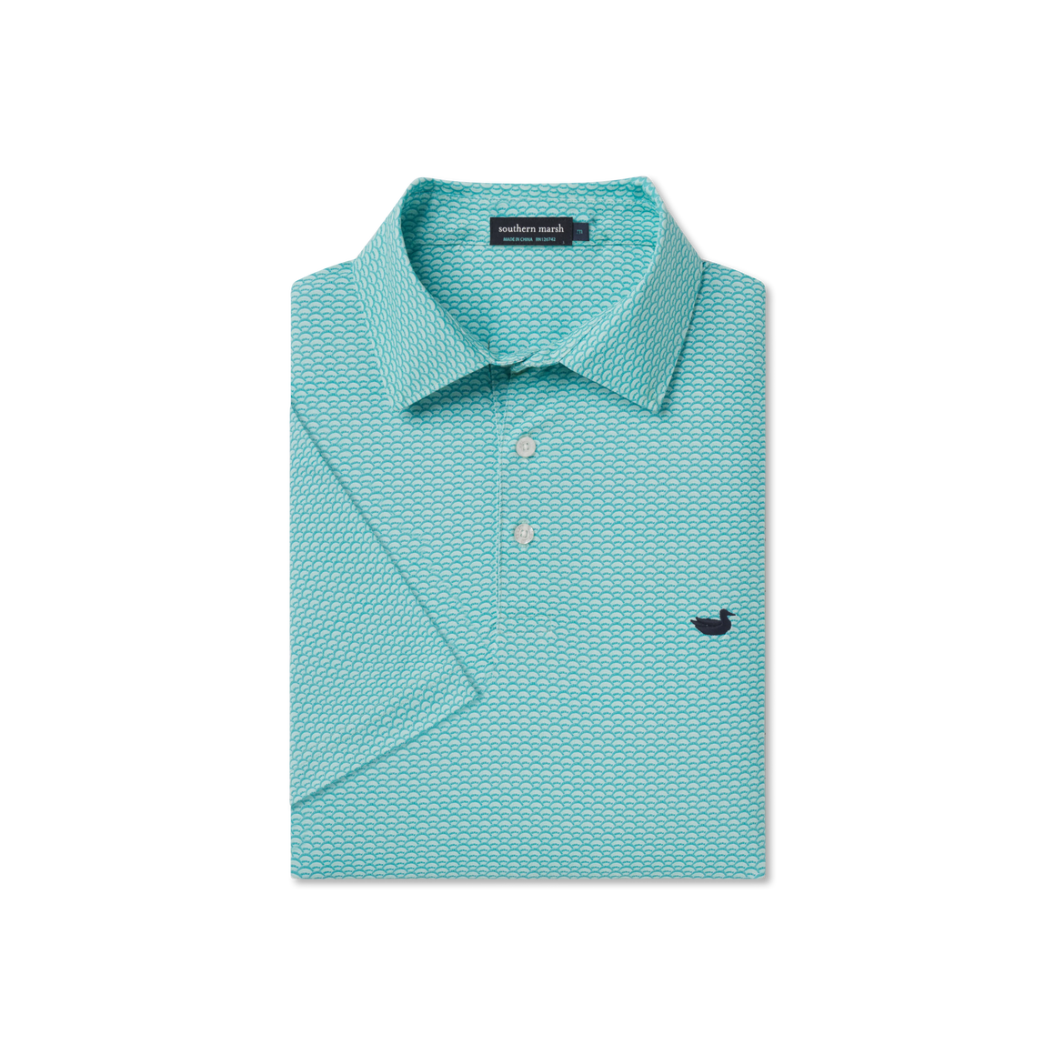 Southern Marsh Flyline Performance Polo Teal Fan Shell