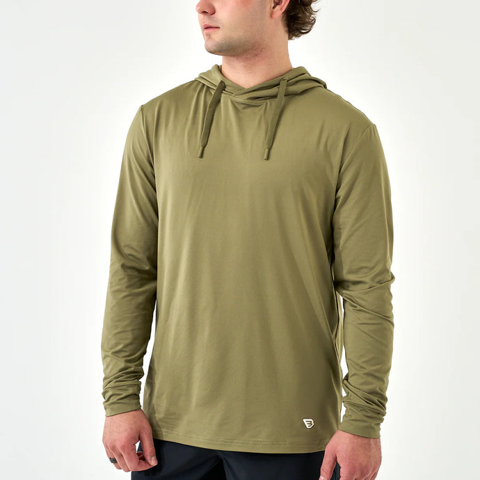 Burlebo Men's Performance Hoodie in Sea Breeze Green