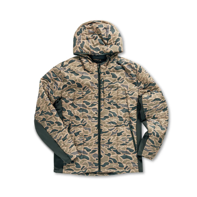 Burlebo Oversized Puffer Jacket in Gauge Camo
