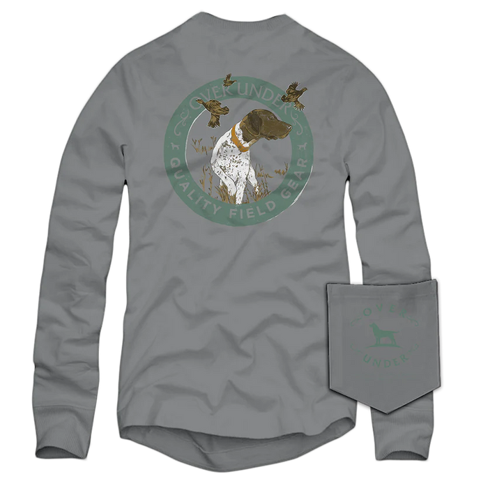 Over Under Pointer Hunting Quail  LS T-shirt