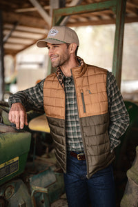 Local Boy Duck Down Reversible Vest in Old School Camo