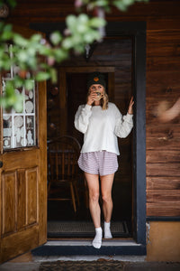 Local Girl Revive Crewneck in Light Sand
