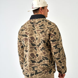 Burlebo Sherpa Quarter Zip Pullover in Rocky Mountain Camo