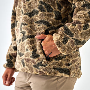 Burlebo Sherpa Quarter Zip Pullover in Rocky Mountain Camo