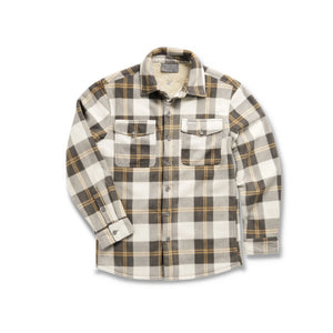Burlebo Men's Shacket in Coyote Plaid