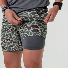 Load image into Gallery viewer, Burlebo 7&quot; Athletic Shorts in Retro Duck Camo