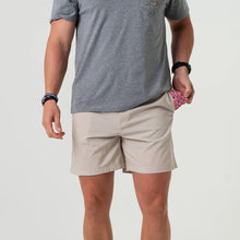 Load image into Gallery viewer, Burlebo 7&quot; Everyday Shorts in Light Khaki with American Flag Pocket
