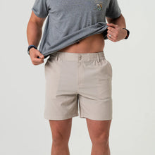 Load image into Gallery viewer, Burlebo 7&quot; Everyday Shorts in Light Khaki with American Flag Pocket