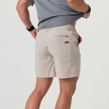 Load image into Gallery viewer, Burlebo 7&quot; Everyday Shorts in Light Khaki with American Flag Pocket