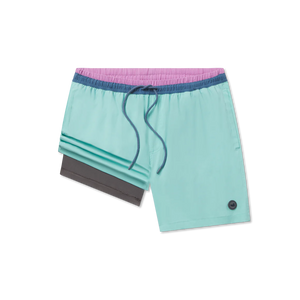 Southern Marsh Men's Pier Stretch Lined Swim Trunk Antigua Blue