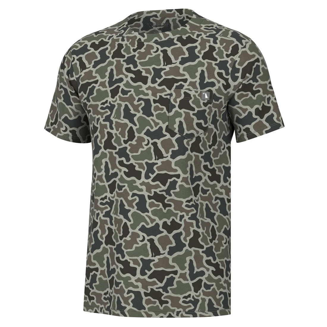 Local Boy Heather Blend SS Crew in Dog & Moon Camo