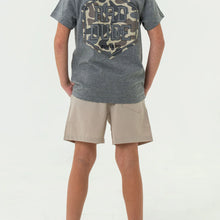 Load image into Gallery viewer, Burlebo Youth Light Khaki Everyday Shorts American Flag Pocket