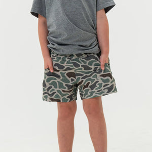 Burlebo Youth Everyday Shorts Retro Camo Duck