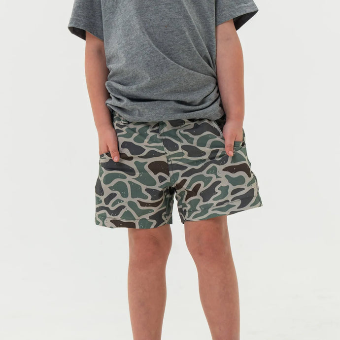 Burlebo Youth Everyday Shorts Retro Camo Duck