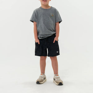 Burlebo Youth Athletic Shorts in Black Camo