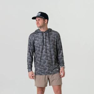 Burlebo Men's Performance Hoodie in Stone Camo