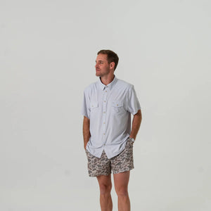 Burlebo Performance Western Shirt in Light Grey