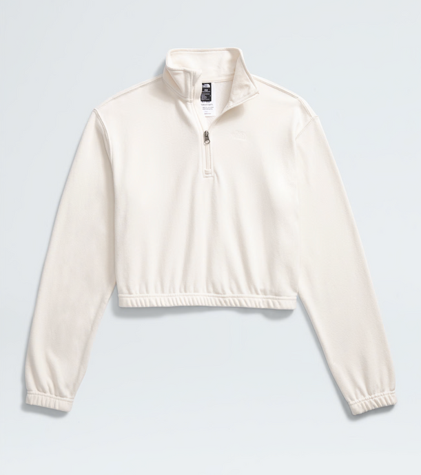 The North Face Women's Better Terry 1/2 Zip Pullover in White Dune