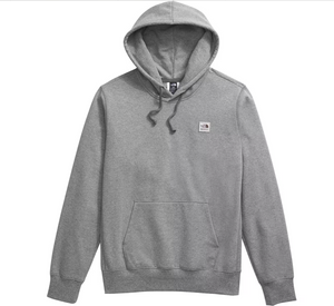 The North Face Men’s Heritage Patch Pullover Hoodie in Medium Grey Heather