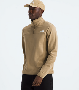 The North Face Men's Cedar Trail 1/4 Zip Pullover in Khaki Stone