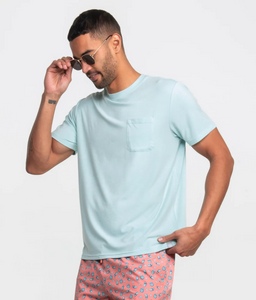 Southern Shirt Men's Max Comfort Pocket Tee Aqua Splash