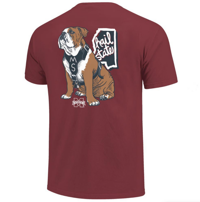 Mississippi State Bulldogs State Slogan Mascot SS Tee