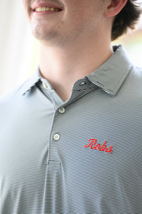 Ole Miss Script Rebs Stripe Polo