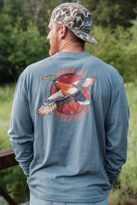 Burlebo Suns Up Birds Down LS Tee