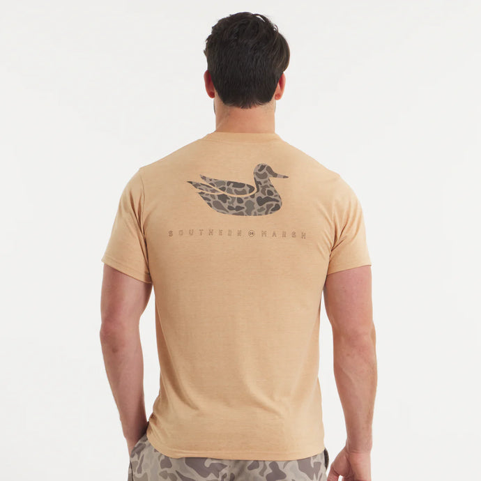 Southern Marsh Seawash Retro Duck Originals SS Tee in Camel