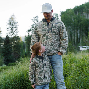 Burlebo Toddler Sherpa Full Zip Jacket in Alpine Camo