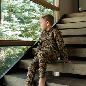 Burlebo Youth Fleece Joggers in Gauge Camo