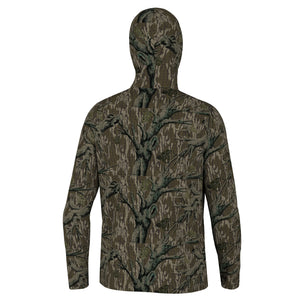 Local Boy Harvest Waffle Half Zip Hoodie in Tree Stand