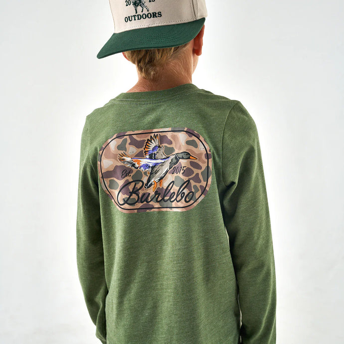 Burlebo Youth Ducks Flying In LS Tee