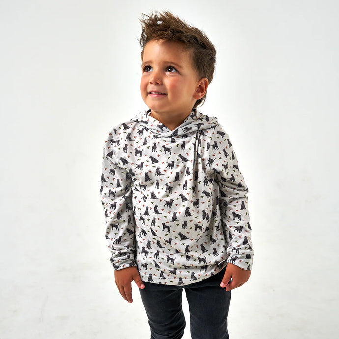 Burlebo Youth Performance Hoodie Ducks and Dogs