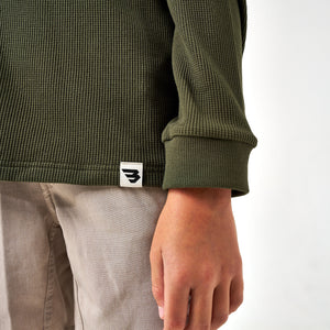 Burlebo Youth Thermal Hoodie in Mallard Green
