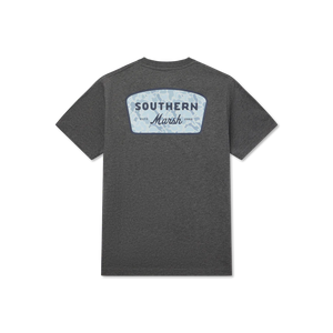 Southern Marsh Youth Branding Retro Camo SS Tee in Midnight Gray