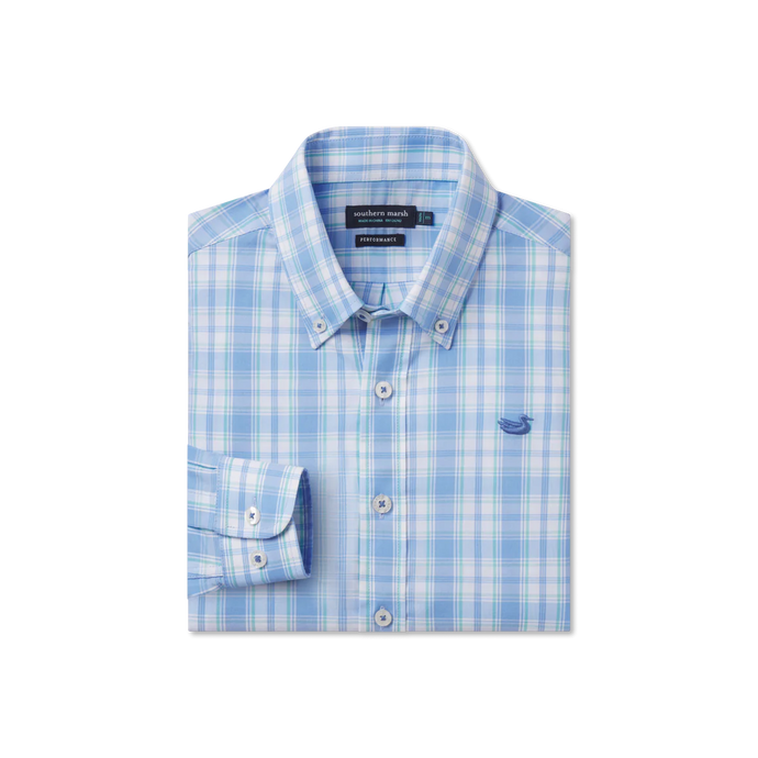 Southern Marsh Youth Benton Performance Plaid Dress Shirt