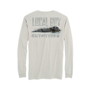 Local Boy Youth Fetch Black Lab LS Tee