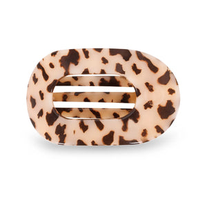 Teleties Small Flat Round Clip Blonde Tortoise