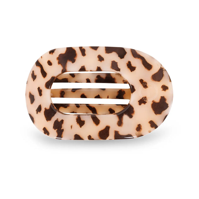 Teleties Small Flat Round Clip Blonde Tortoise