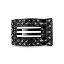 Load image into Gallery viewer, Teleties Large Flat Rectangle Clip Jet Black Quilted
