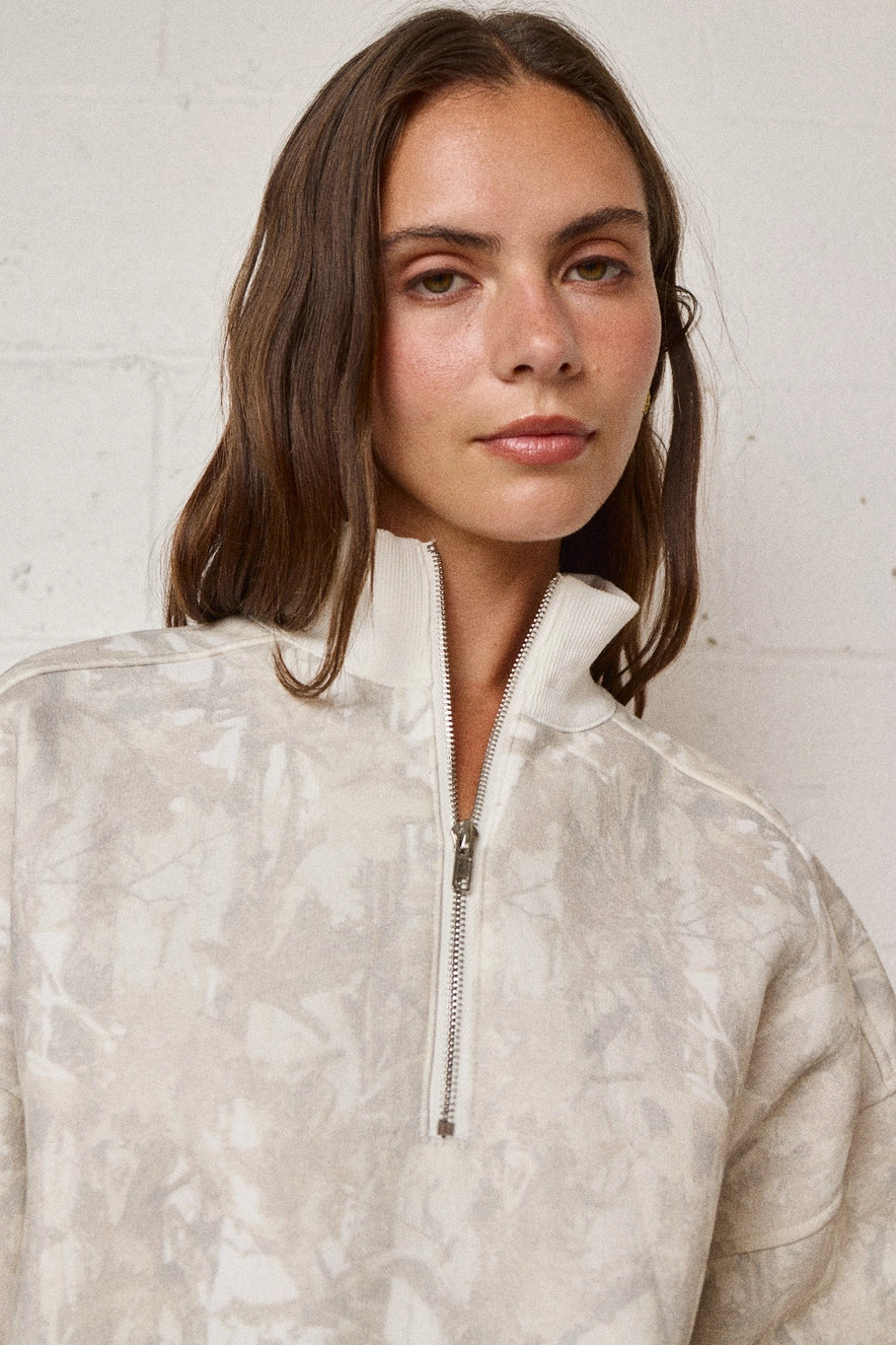 I Know You'll Never Be Camo Zip Sweater