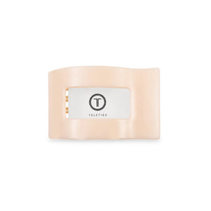 Teleties Small Flat Rectangle Clip in Almond Beige