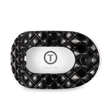 Load image into Gallery viewer, Teleties Large Flat Round Clip Jet Black Quilted