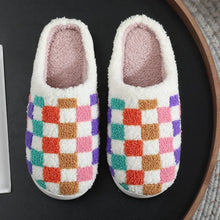 Load image into Gallery viewer, We Belong Together Colorful Plaid Slippers