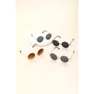 Retro Round Sunglasses Gold/Brown