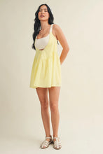 Load image into Gallery viewer, Into You Gingham Print Double Layered Dress in Lemon