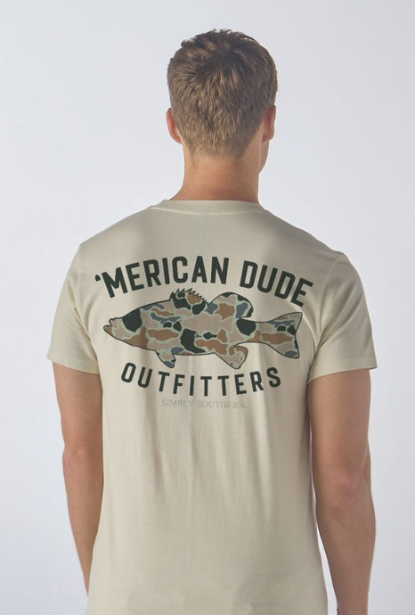 Simply Southern Men's 'Merican Dude Camo Fish SS Tee