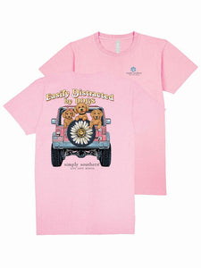 Simply Southern Easily Distracted By Dogs SS Tee
