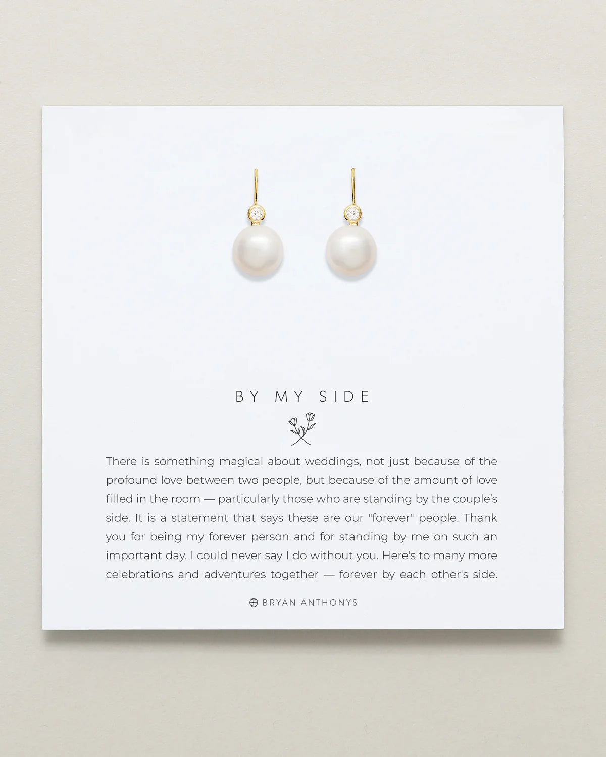 Bryan Anthonys By My Side Pearl Drop Earrings